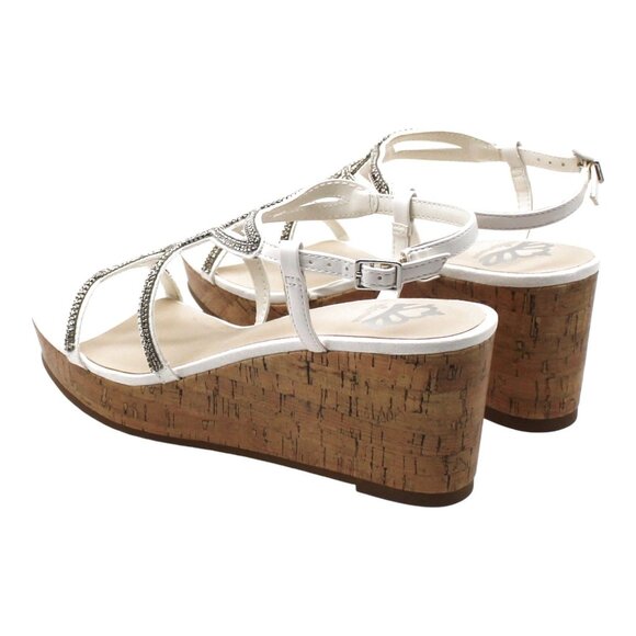 Fergie Women's Mimic Wedge Sandals (White) - Size 8 M - Picture 5 of 8